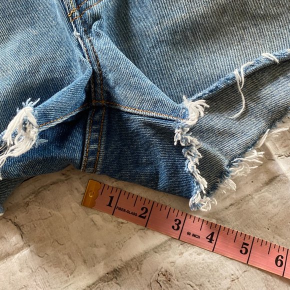 Levi 501 Distressed Denim Shorts - Picture 6 of 9